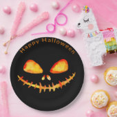 Jack O' Lantern Face Halloween Pappteller (Party)