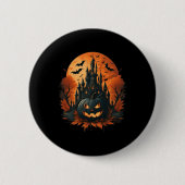 Jack O' Lantern Face Halloween Pumpkin Spooky Button (Vorderseite)