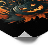Jack O' Lantern Face Halloween Pumpkin Spooky Poster (Ecke)