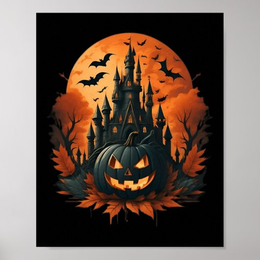 Jack O' Lantern Face Halloween Pumpkin Spooky Poster (Vorne)