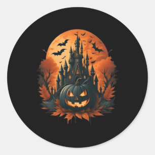 Jack O' Lantern Face Halloween Pumpkin Spooky Runder Aufkleber