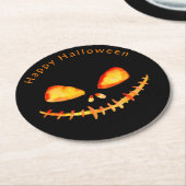 Jack O' Lantern Face Halloween Runder Pappuntersetzer (Angewinkelt)