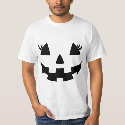 Jack O Lantern Face Pumpkin Eyelashes Hallowen Cos T-Shirt (Vorderseite)