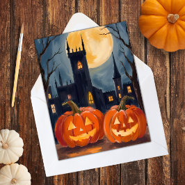 Jack-O-Lantern-Fright | Halloween Spooky Painted Feiertagskarte