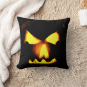 Jack-O-Lantern-Frontabdeckung Orange Kissen (Decke)