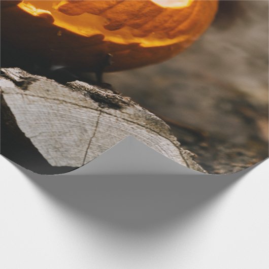 Jack-O-Lantern Geschenkpapier (Ecke)