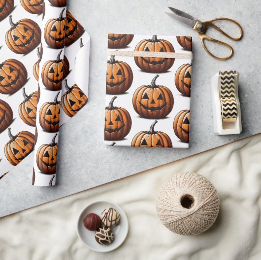 Jack O' Lantern Geschenkpapier (Kunsthandwerk)