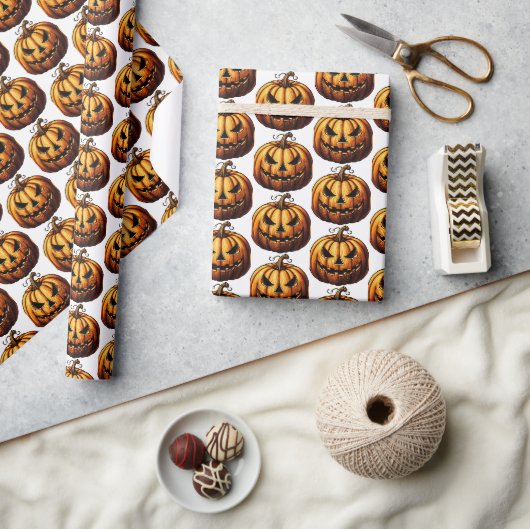 Jack O' Lantern Geschenkpapier (Kunsthandwerk)
