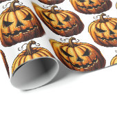 Jack O' Lantern Geschenkpapier (Rolleneckpunkt)