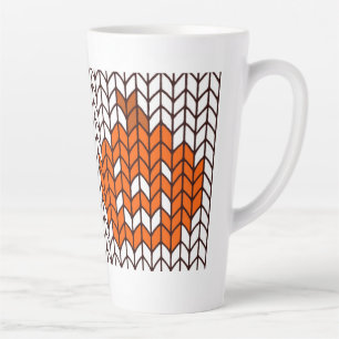 JACK-O-LANTERN GESTRICKT HOHER LATTE-MUG MILCHTASSE