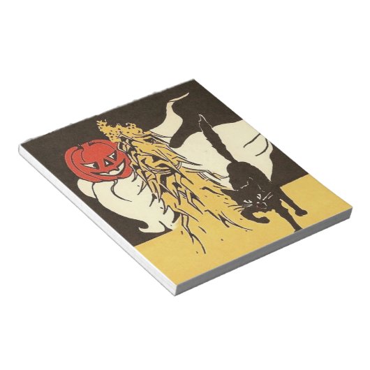 Jack O' Lantern Ghost Black Cat Cornstalk Notizblock (angewinkelt)