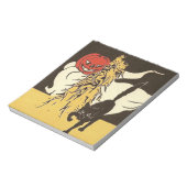 Jack O' Lantern Ghost Black Cat Cornstalk Notizblock (Rotiert)