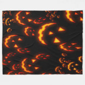 Jack O' Lantern GlowFaces Fleecedecke (Vorderseite (Horizontal))