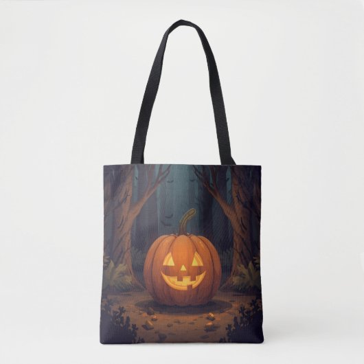 Jack O' Lantern glühen im Wald Tasche (Vorderseite)