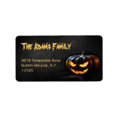 Jack-O-Lantern-Halloween-Adressetikett Adressaufkleber (Vorne)