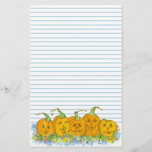 Jack-O-Lantern Halloween Briefpapier (Vorderseite)