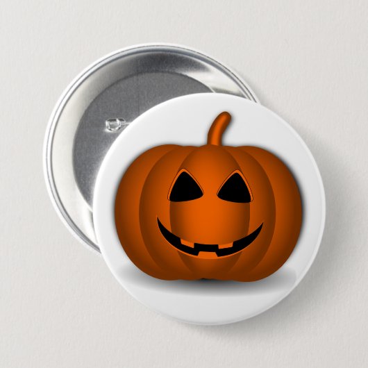 Jack o' Lantern Halloween Button (Vorne & Hinten)