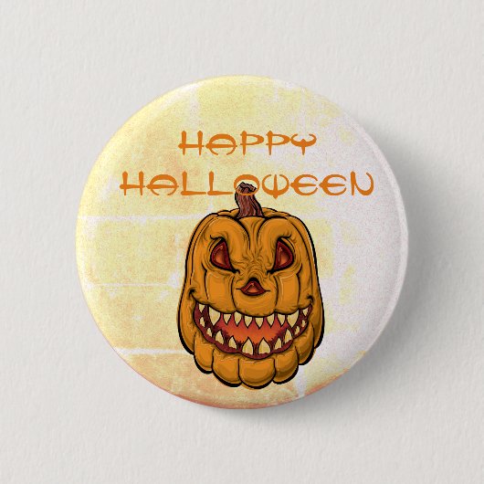 Jack-O-Lantern Halloween Button (Vorderseite)