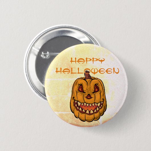 Jack-O-Lantern Halloween Button (Vorne & Hinten)
