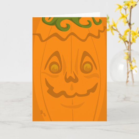 Jack o' Lantern Halloween Card Karte (Gelbe Blume)
