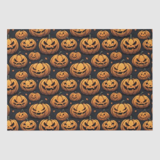 Jack-o’-Lantern Halloween-Design Seidenpapier (Vorderseite)