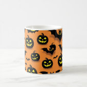 Jack-O'-Lantern & Halloween-Fledermäuse Kaffeetasse (Mittel)