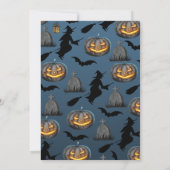 Jack-o-Lantern Halloween Geburtstagsparty Einladung (Rückseite)