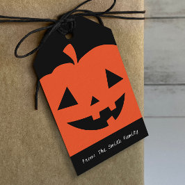 Jack-O-Lantern Halloween-Gift-Tags Geschenkanhänger