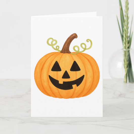 Jack-o’-Lantern Halloween Karte (Vorderseite)