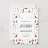 Jack-O-Lantern Halloween-Kinderdusche Dankeskarte (Rückseite)