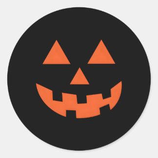 Jack-O-Lantern Halloween Kürbisgefechtsgestein ode Runder Aufkleber