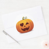 Jack-o-lantern Halloween Kürbiskalender Runder Aufkleber (Umschlag)