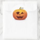 Jack-o-lantern Halloween Kürbiskalender Runder Aufkleber (Tasche)
