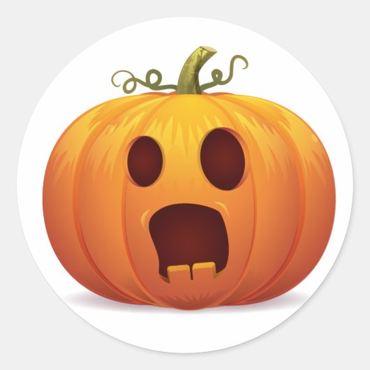 Jack-o-lantern Halloween Kürbiskalender Runder Aufkleber (Vorderseite)