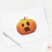 Jack-o-lantern Halloween Kürbiskalender Runder Aufkleber (Umschlag)
