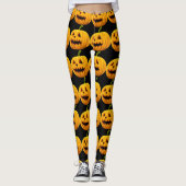 Jack-O-Lantern Halloween Leggings Kürbiskröschen (Vorderseite)
