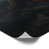 Jack-O'-Lantern Halloween mit leuchtendem Kürbis Poster (Ecke)