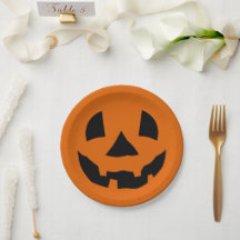 Jack-O'-Lantern Halloween-Papierplatte