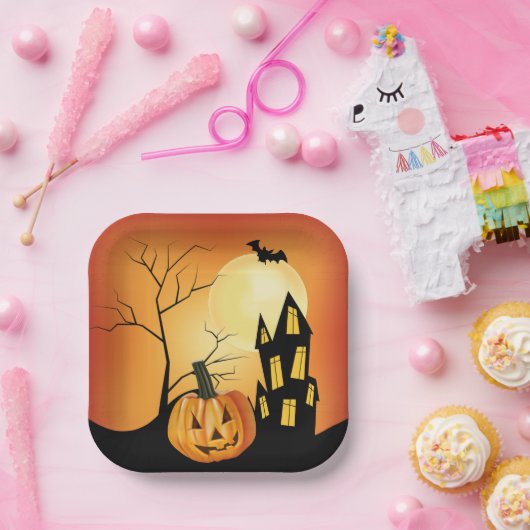 Jack O' Lantern Halloween Pappteller (Party)