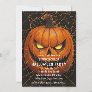 Jack O Lantern Halloween-Party-Einladung Gruselig Einladung