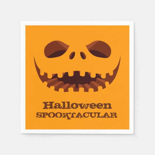 Jack o' Lantern Halloween-Party Serviette (Vorderseite)