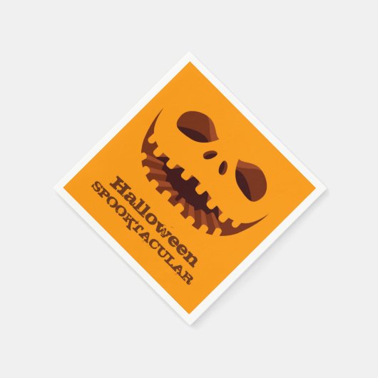 Jack o' Lantern Halloween-Party Serviette (Ecke)