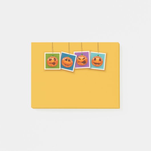 Jack-O-Lantern Halloween Post-It-Notes Post-it Klebezettel (Vorderseite)