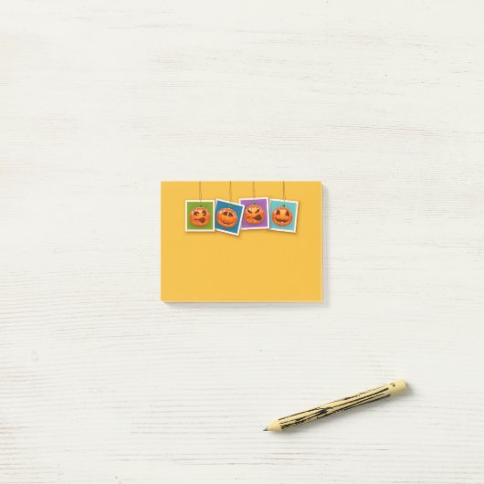 Jack-O-Lantern Halloween Post-It-Notes Post-it Klebezettel (Auf Schreibtisch)