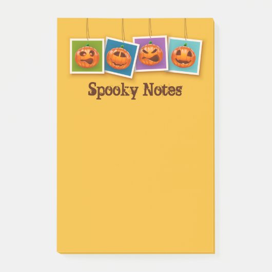 Jack-O-Lantern Halloween Post-It-Notes Post-it Klebezettel (Vorderseite)