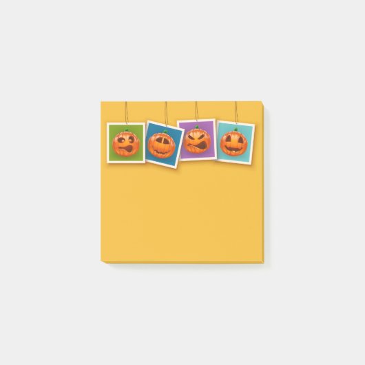 Jack-O-Lantern Halloween Post-It-Notes Post-it Klebezettel (Vorderseite)