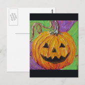 Jack-O-Lantern-Halloween-Postkarte Postkarte (Vorne/Hinten)