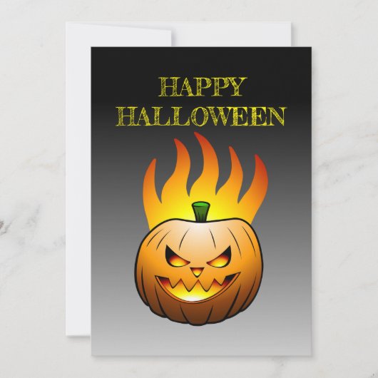 Jack-o-lantern Halloween Pumpkin Einladung (Vorderseite)