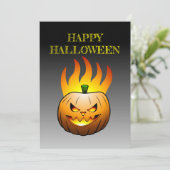 Jack-o-lantern Halloween Pumpkin Einladung (Stehend Vorderseite)