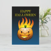 Jack-o-lantern Halloween Pumpkin Einladung (Stehend Vorderseite)